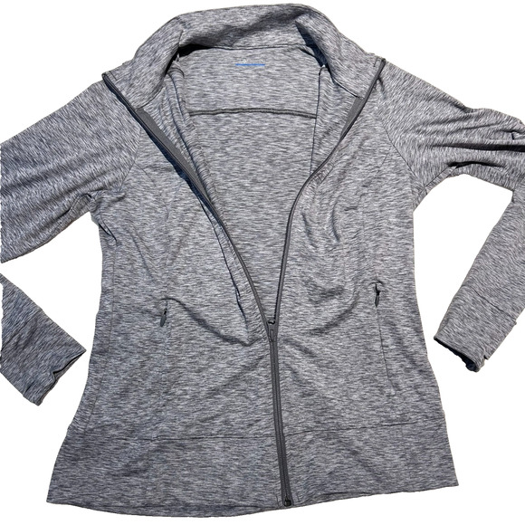 Columbia Women’s Heather Gray Weekend Adventure Full Zip Jacket - Size Medium - Picture 3 of 6